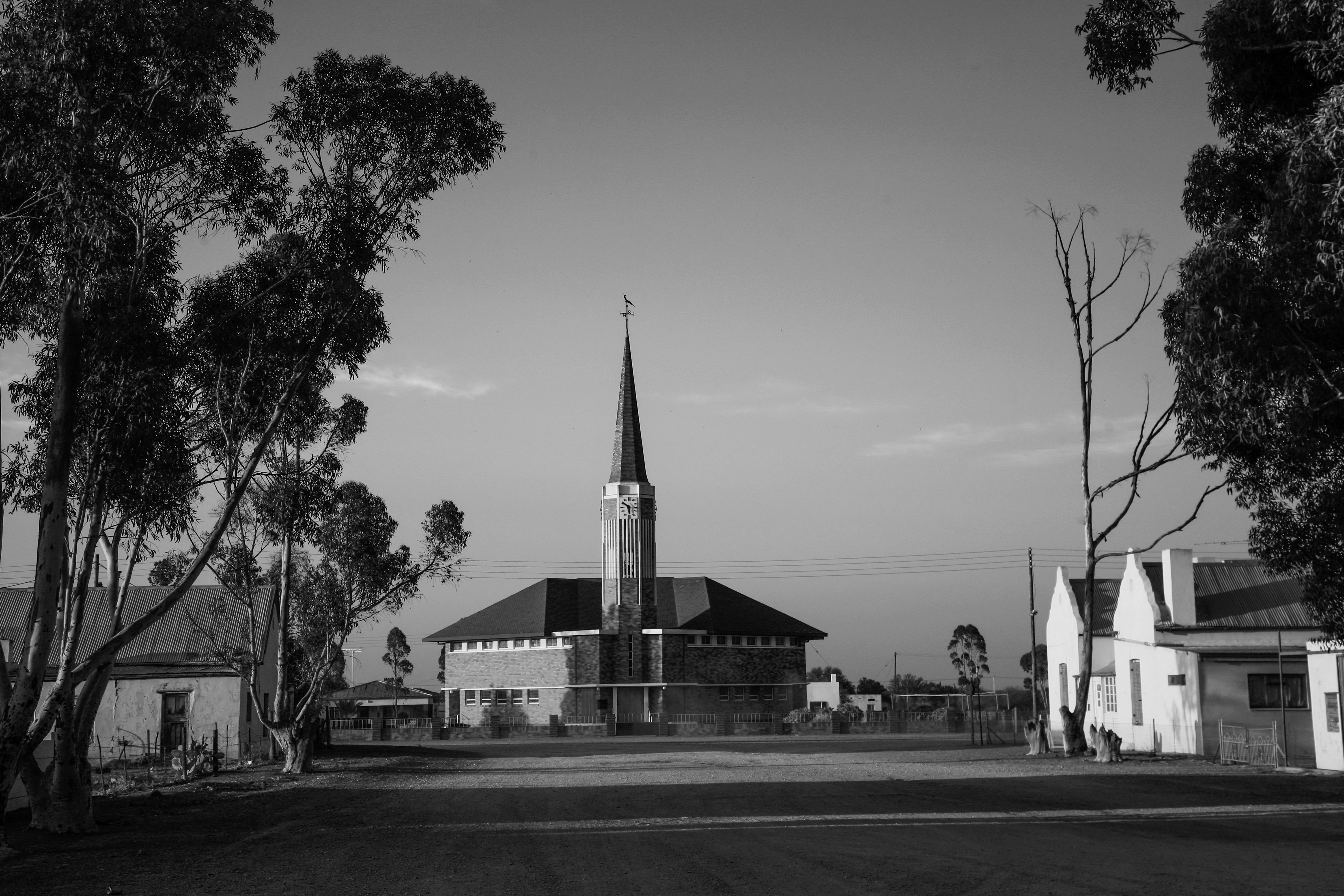 The Rietbron Mother Church, with its springbokkie steeple.