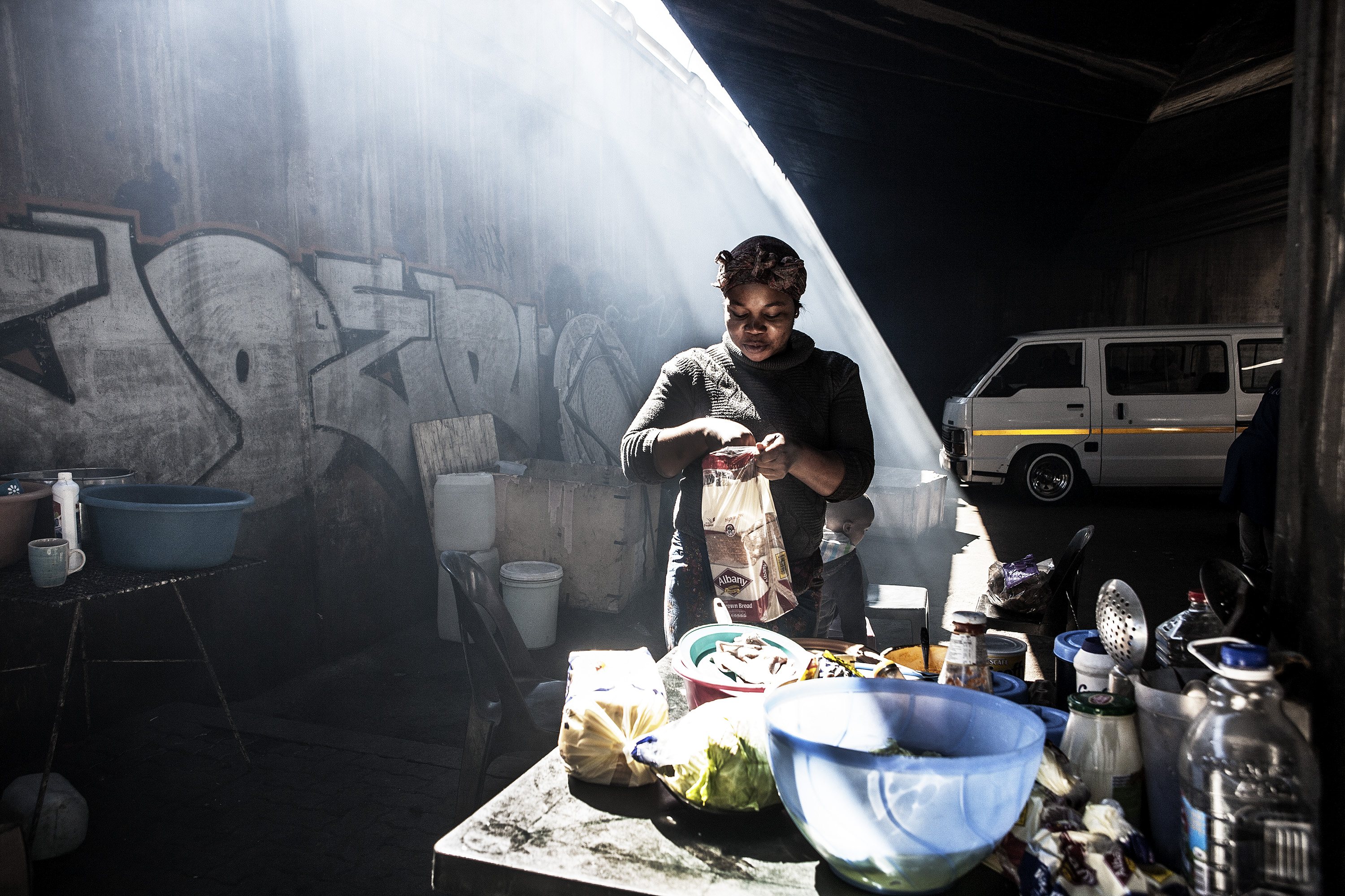 Monica Chauke serves customised breakfasts, from 'Wake Up, This Is Joburg'. Image: Mark Lewis