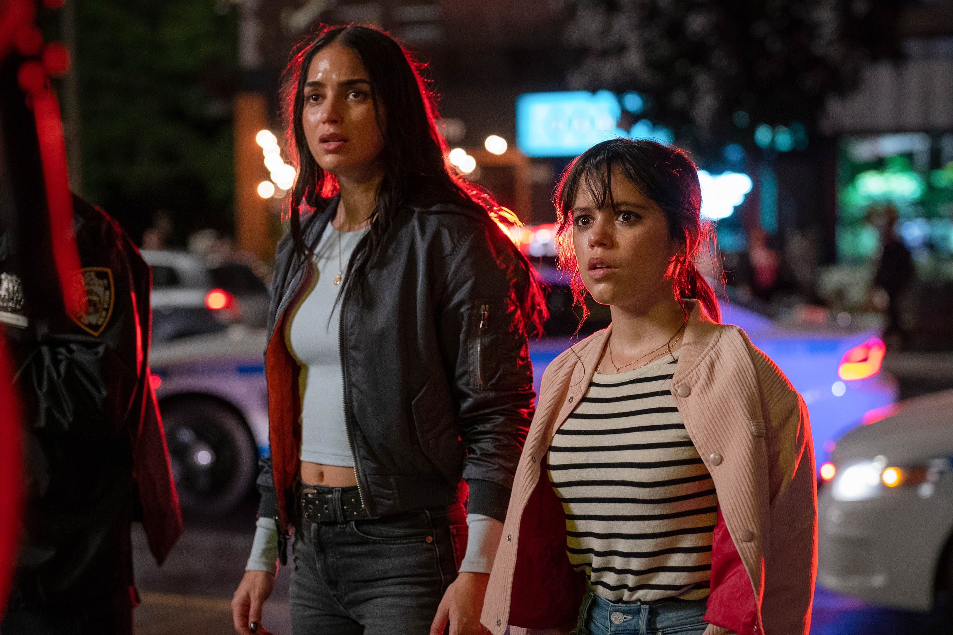 Melissa Barrera (left) and Jenna Ortega (right) star in Paramount Pictures and Spyglass Media Group's "Scream VI." © 2022 Paramount Pictures. 