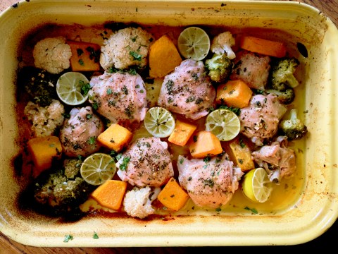 What’s cooking today: Chicken and lime tray bake