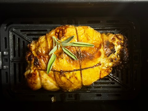 Crown of chicken with sage and onion stuffing, air fryer style