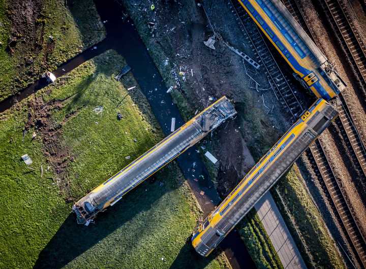 Netherlands train crashes into maintenance crane, killing one; dozens hurt