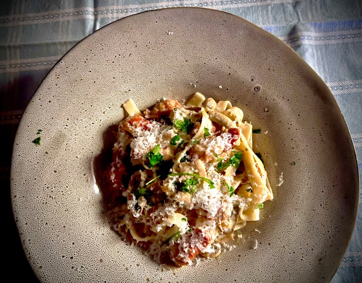 What’s cooking today: Creamy tagliatelle with chorizo and mushrooms