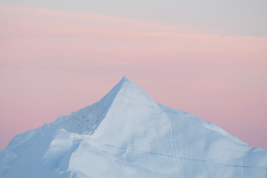 'Iceberg Detail'. The peak of an iceberg in Greenland. © Tim Daniels, United Kingdom, Shortlist, Open Competition, Travel, 2023 Sony World Photography Awards