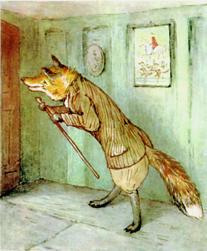 Potter’s illustration of the fox Mr Tod. Image: Project Gutenberg ebook of 'The Tale of Mr. Tod' / Wikimedia