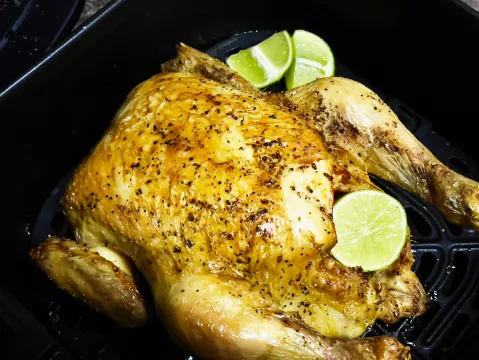 What’s cooking this AirFryday: Roast lime and garlic chicken & roast potatoes