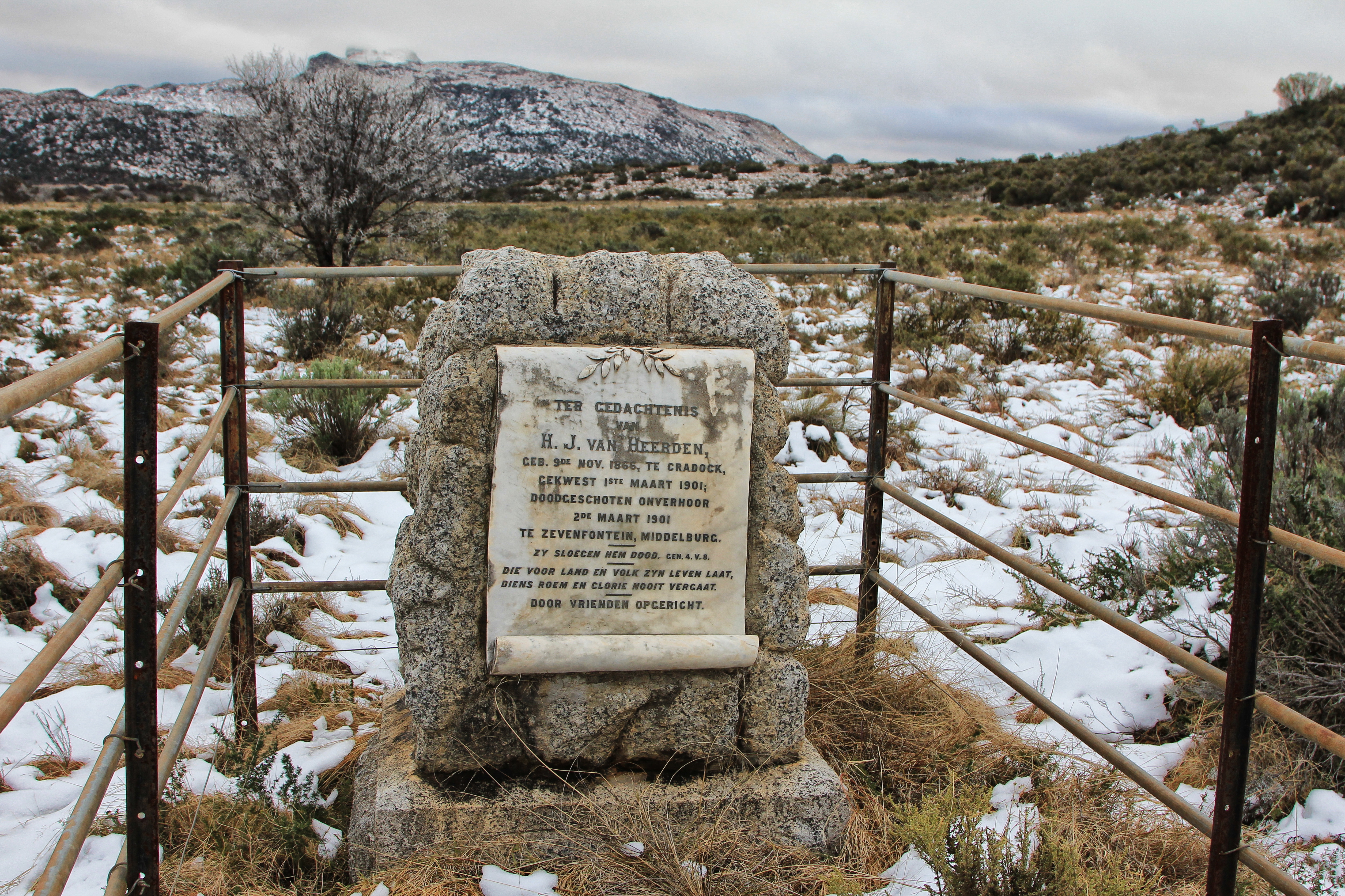 The grave of Hendrik van Heerden, executed on his own farm in the Karoo Heartland. Image: Chris Marais