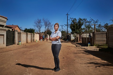 Sesi Mahlangu likes to see children walking tall – and it starts with a pair of shoes