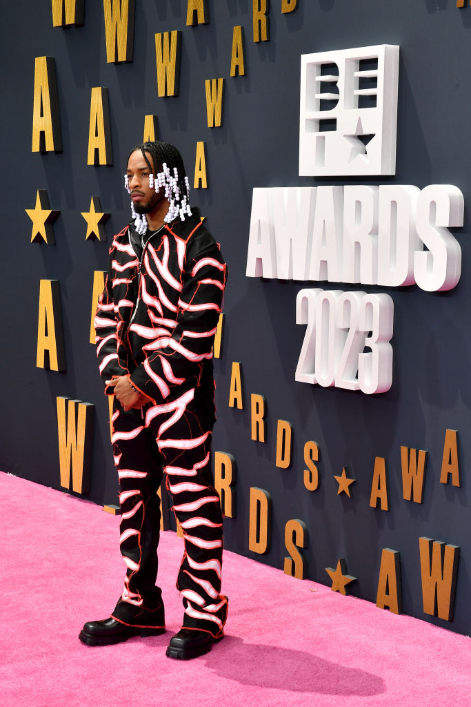Armani White attends the BET Awards 2023 at Microsoft Theater on June 25, 2023 in Los Angeles, California. (Photo by Paras Griffin/Getty Images for BET)