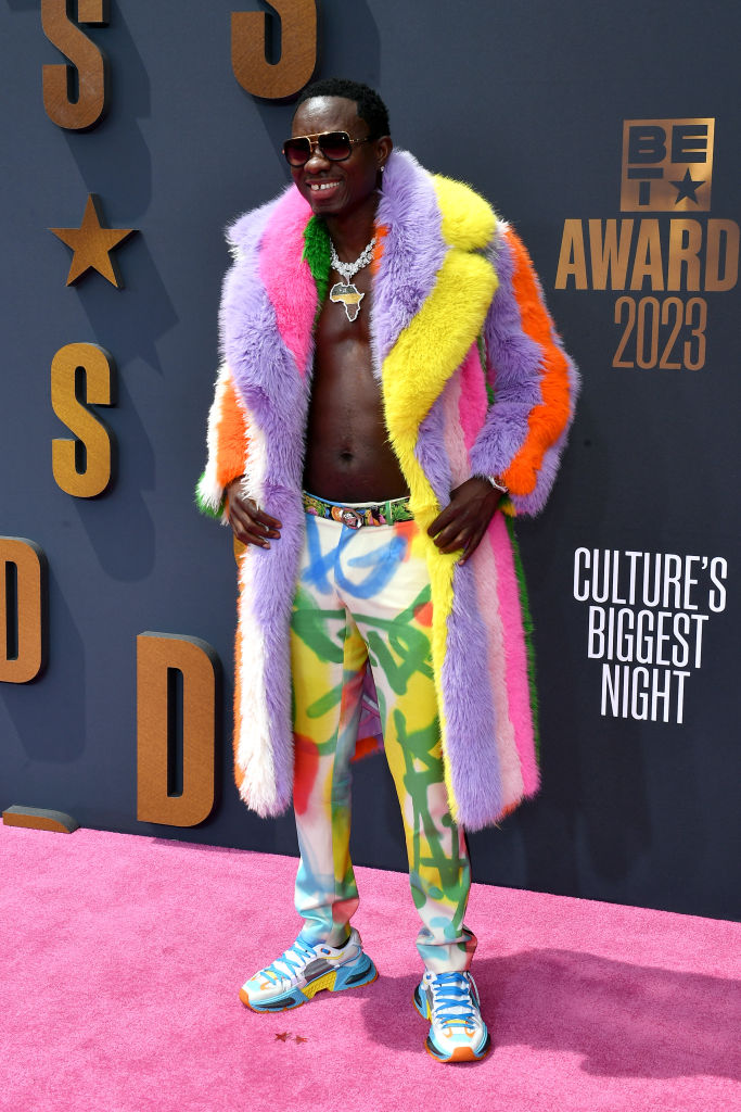 Michael Blackson attends the BET Awards 2023 at Microsoft Theater on June 25, 2023 in Los Angeles, California. (Photo by Paras Griffin/Getty Images for BET)