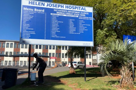 ‘Massive infection risk’ at Helen Joseph Hospital after water pressure plummets