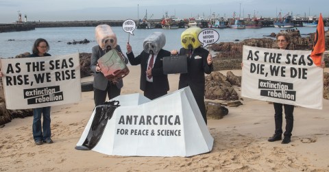 ‘Artivism’: Extinction Rebellion calls for ‘forever ban’ on mining in Antarctica