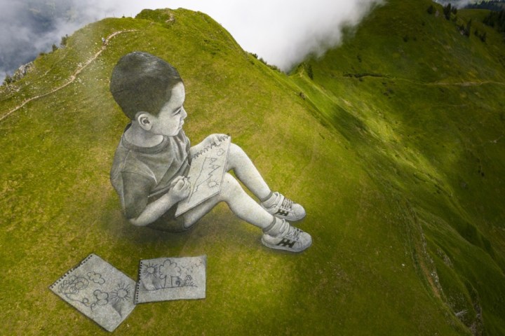 Giant biodegradable land art in the Swiss Alps, and more from around the world