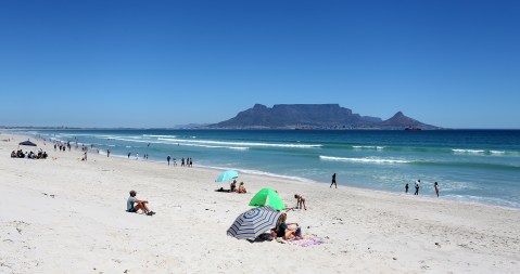Bloubergstrand Beach outside Cape Town could lose its shoreline by the end of the century