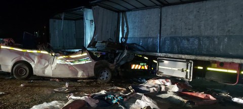 Fifteen people crushed to death in taxi by truck trailer in Karoo smash, 5 killed in Cape Town road accident