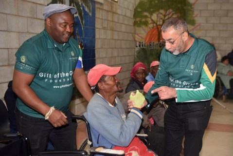 Tears and songs of joy after Gift of the Givers gifts Nelson Mandela Bay care centre with wheelchairs