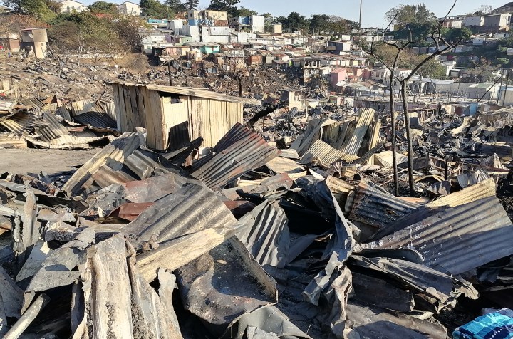 Disaster response teams descend on Durban’s Kennedy Road shack fire site as thousands left homeless
