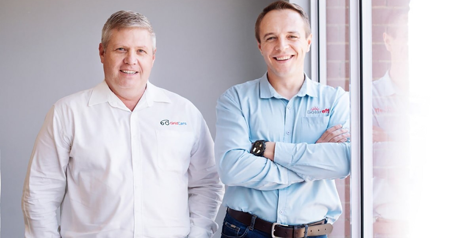 GridCars Managing Director Winstone Jordaan and Solareff CEO Jaco Botha
