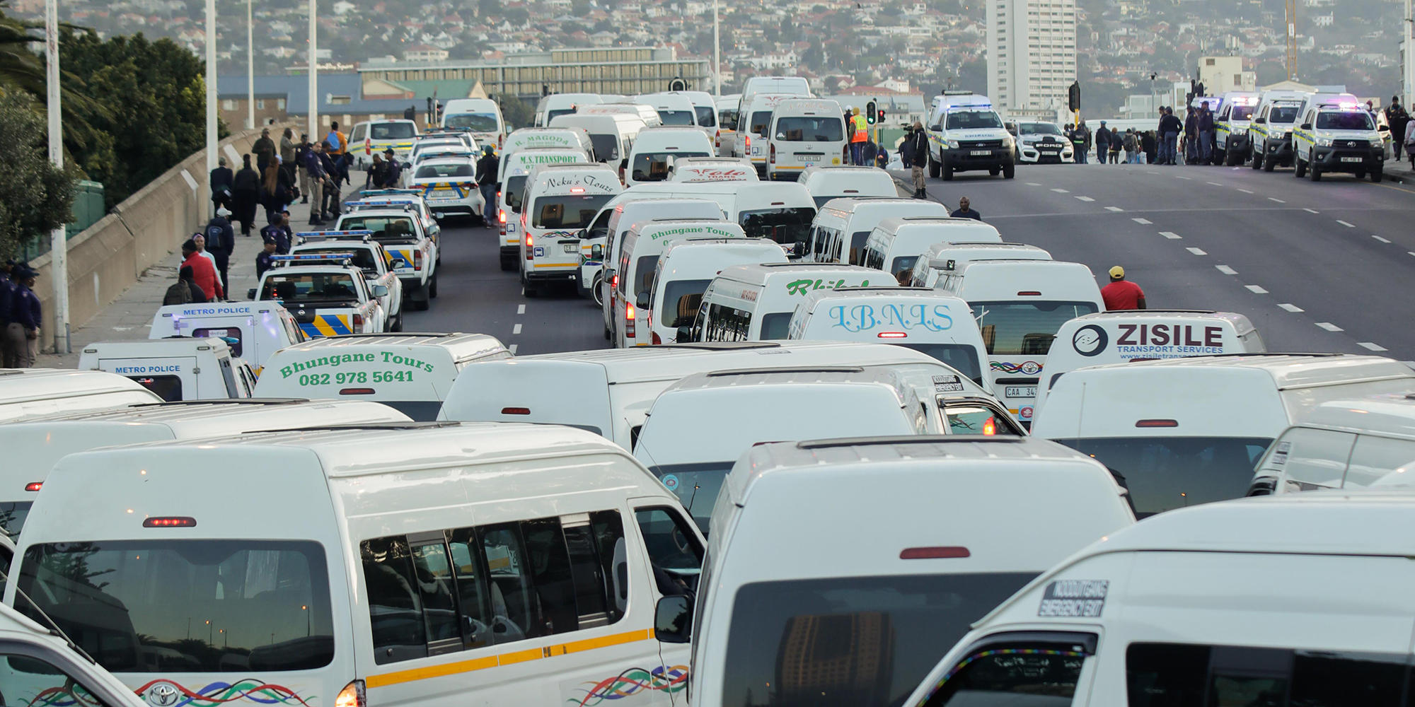 Taxi violence, protest