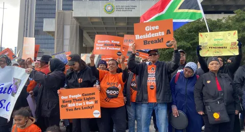 Capetonians take to the street to voice their grievances about the 17.6% rise in electricity prices