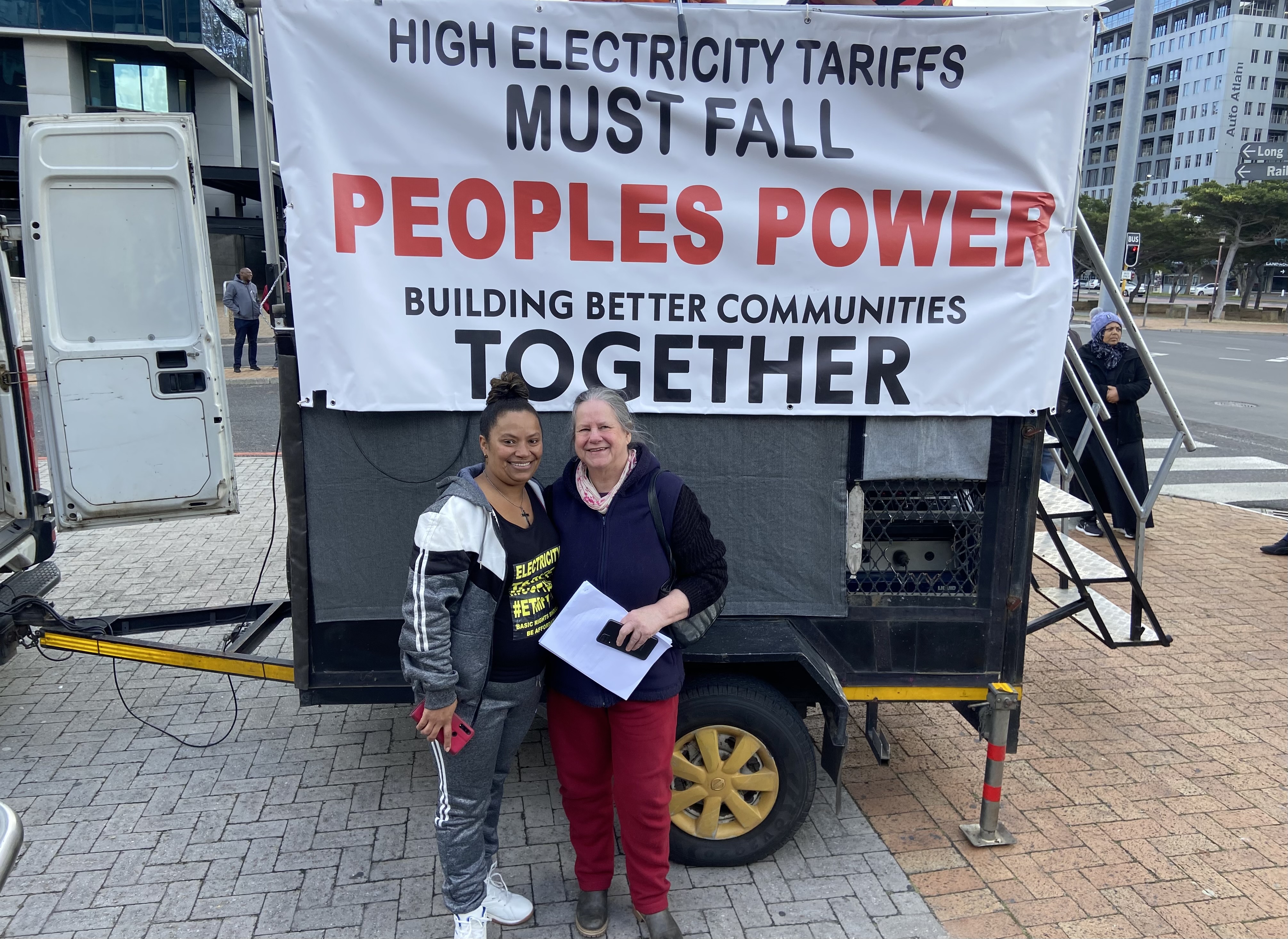 Capetonians took to the street to voice their grievances about the 17.6% rise in electricity prices
