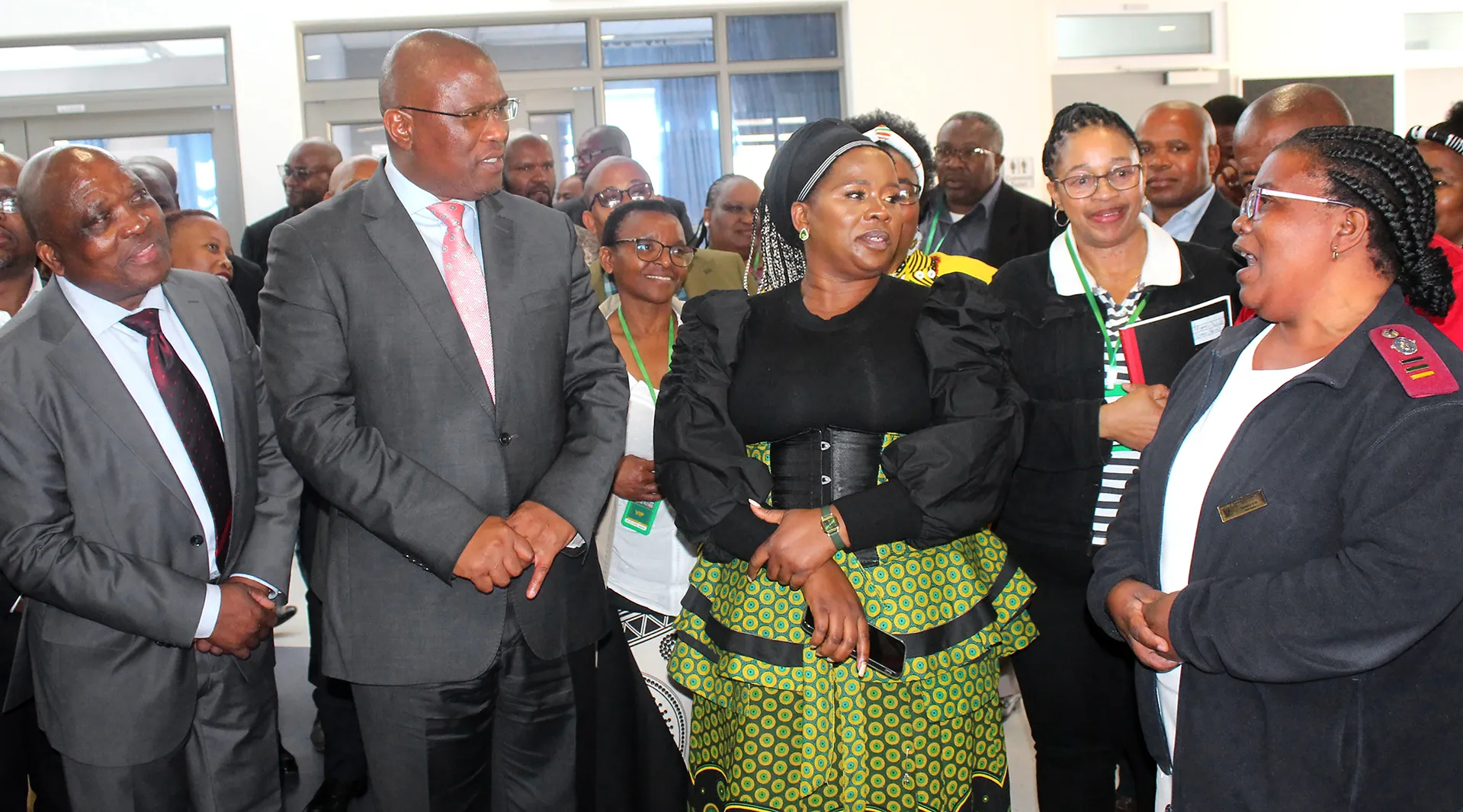 Minister of health Dr Joe Phaahla, Eastern Cape premier Oscar Lubabalo Mabuyana and MEC Nomakhosazana