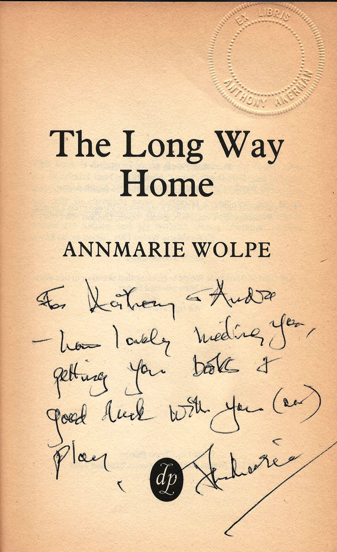 The Long Way Home, AnnMarie Wolpe