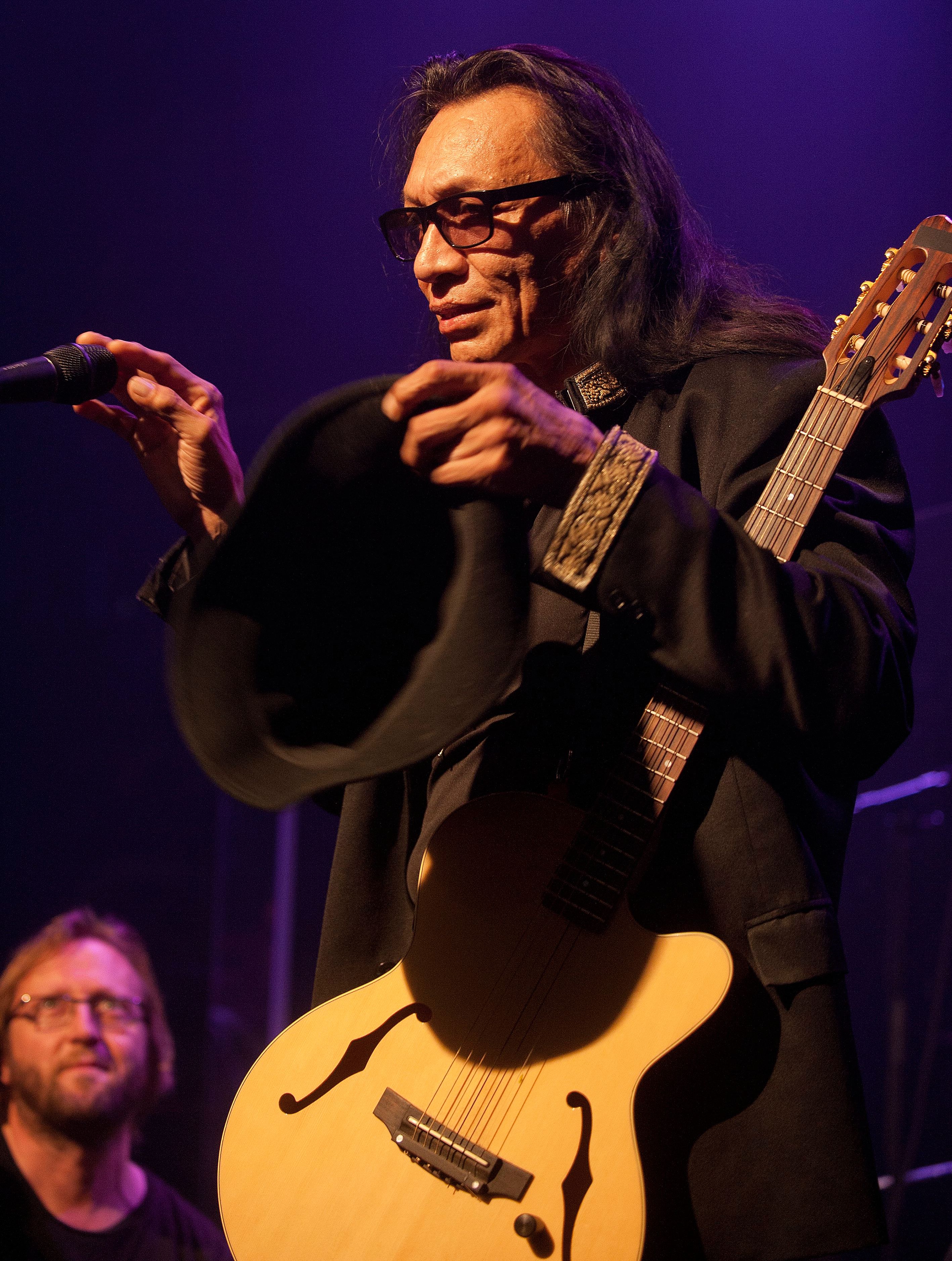 Sixto Rodriguez performs during a concert at the Montreux Jazz Lab