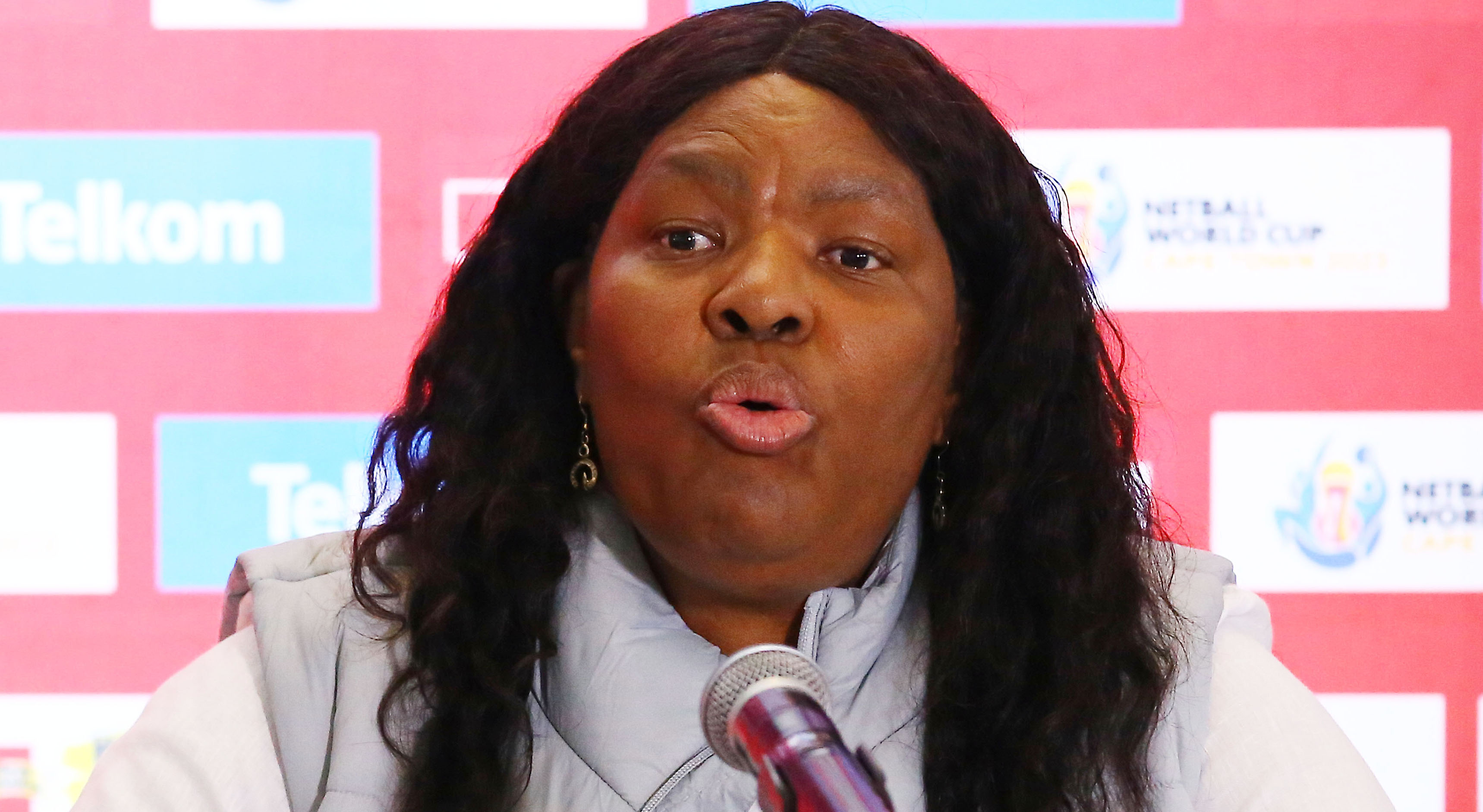 Nocawe Mafu South Africa Deputy Minister of Sports, Arts and Culture during the Netball World Cup