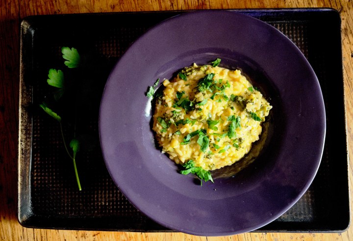 What’s cooking today: Broccoli and Cheddar cheese risotto