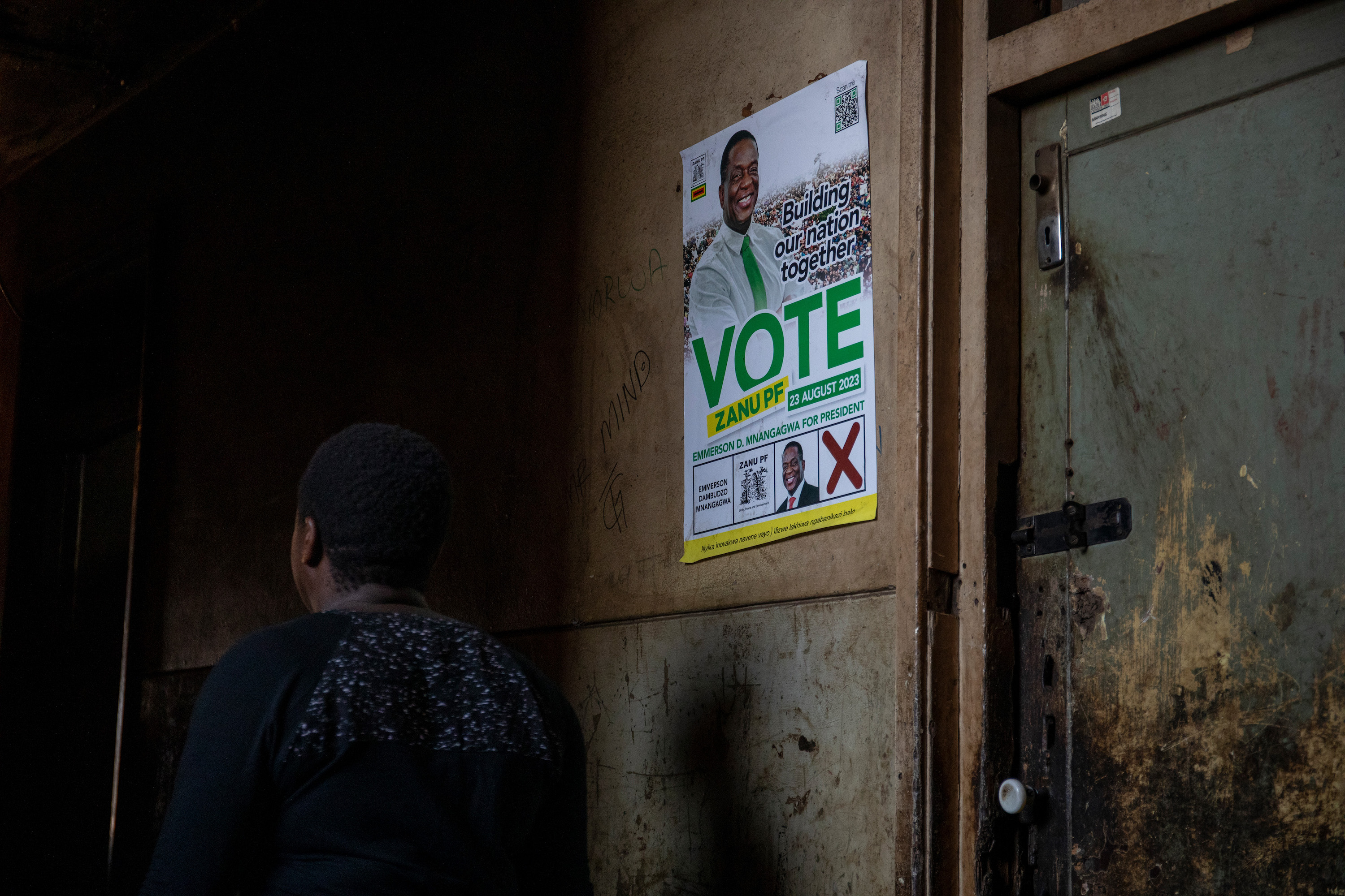 election poster for Emmerson Mnangagwa, Zimbabwe