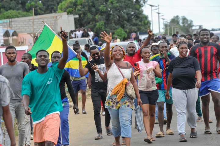 Gabon coup leader sworn in as interim president in scene of jubilation