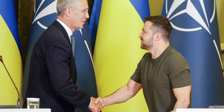 Nato chief Stoltenberg visits Kyiv; Zelensky urges strengthening of air defence