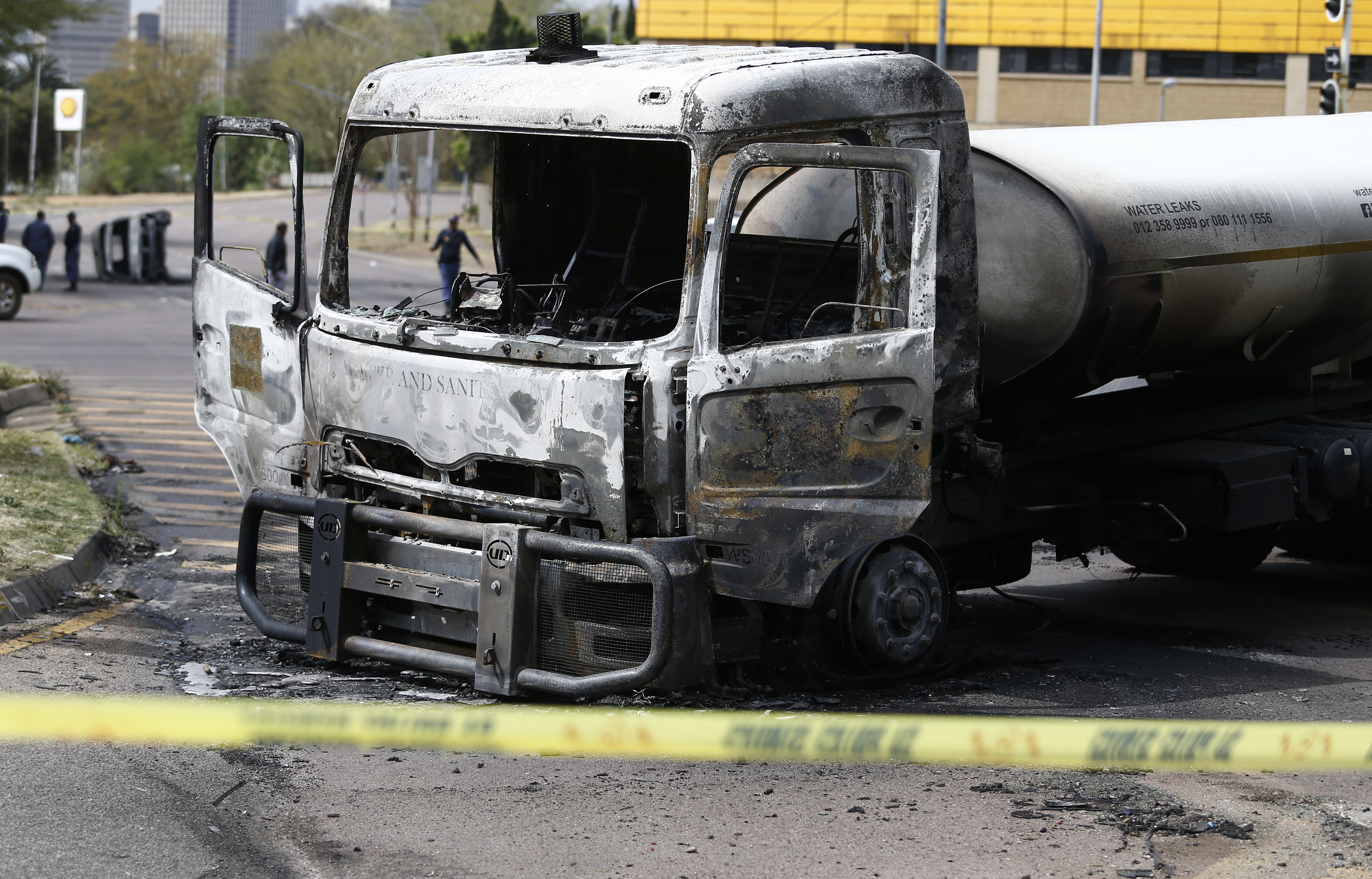 Torched City of Tshwane vehicles