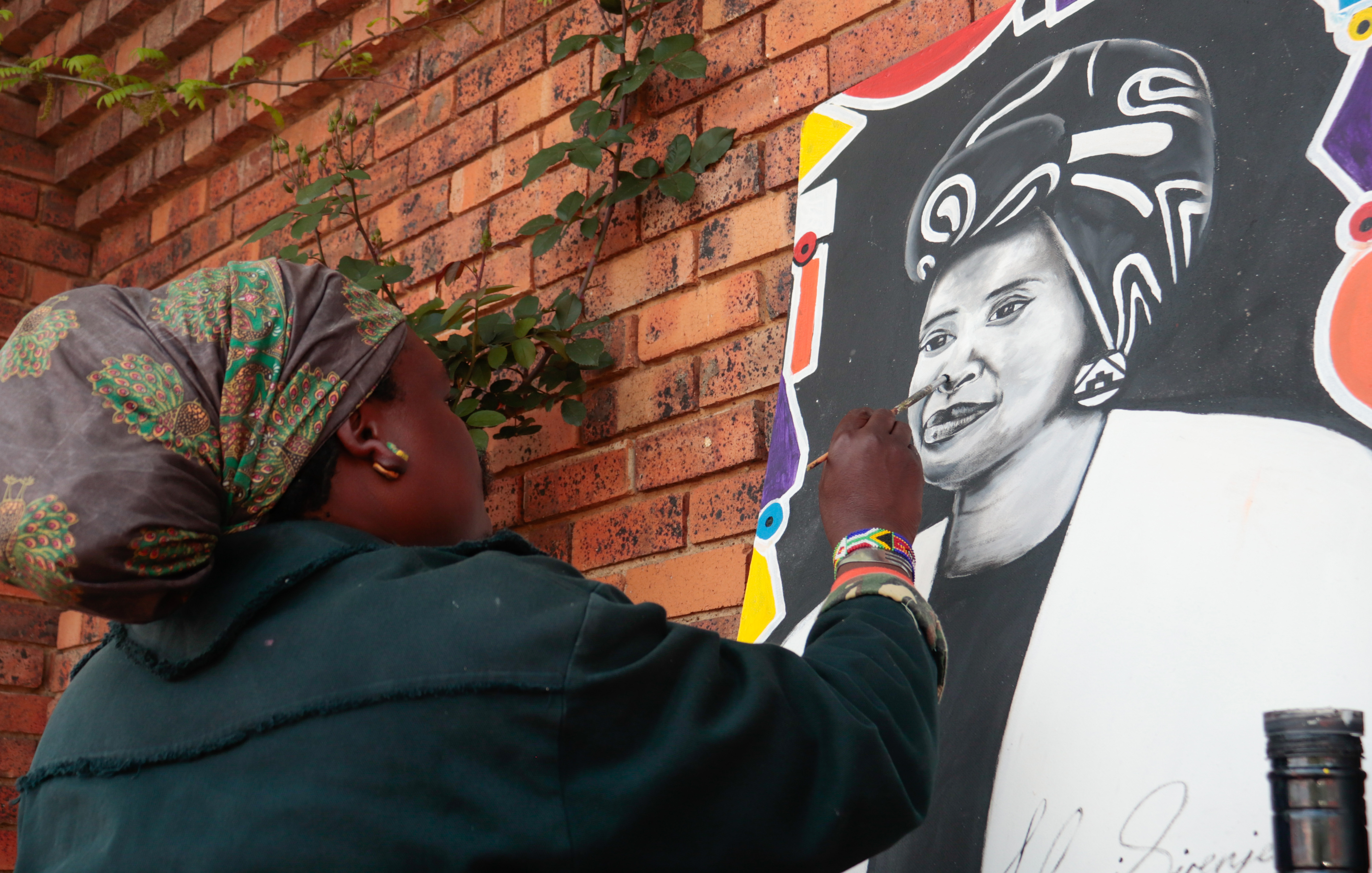 mural of Zoleka Mandela