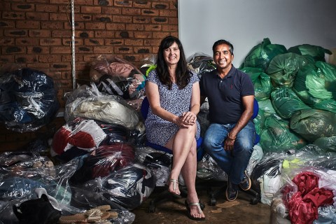 Jesse Naidoo and Tammy Greyling’s clothes recycling mission sewn together by love for people and planet