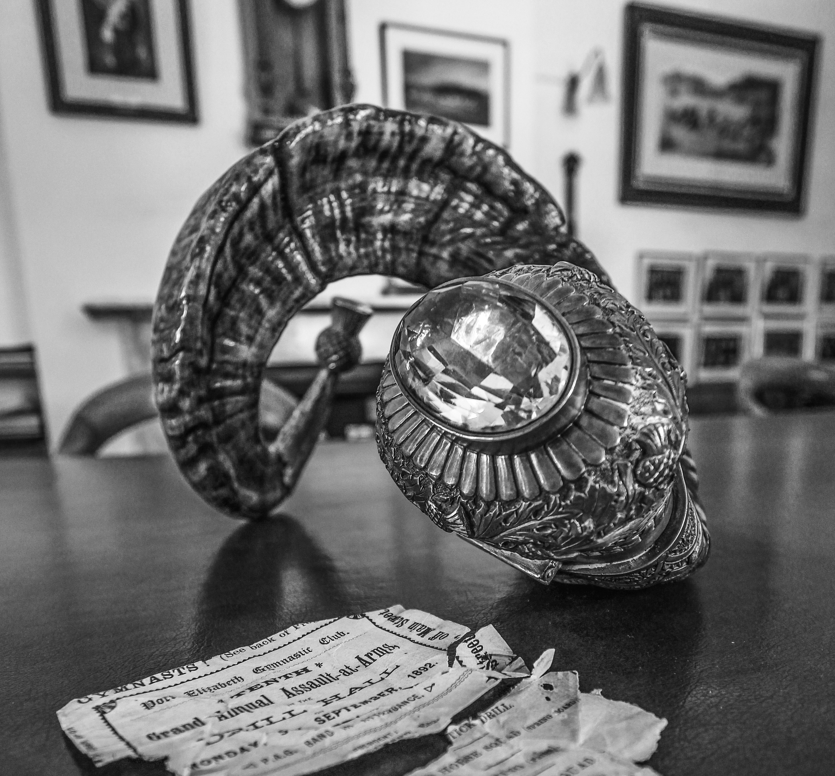 A snuff horn that once belonged to a Scottish Highland sheep - now a prized possession of the Cradock Club. Photograph by Chris Marais.