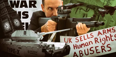 Protesters call for ‘horrendous’ arms fair in London to be shut down