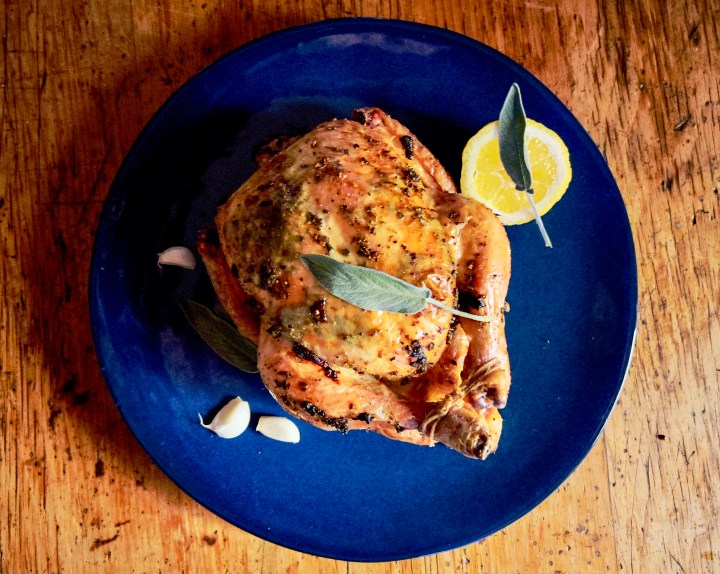 What’s cooking today: Roast chicken with sage, lemon and garlic
