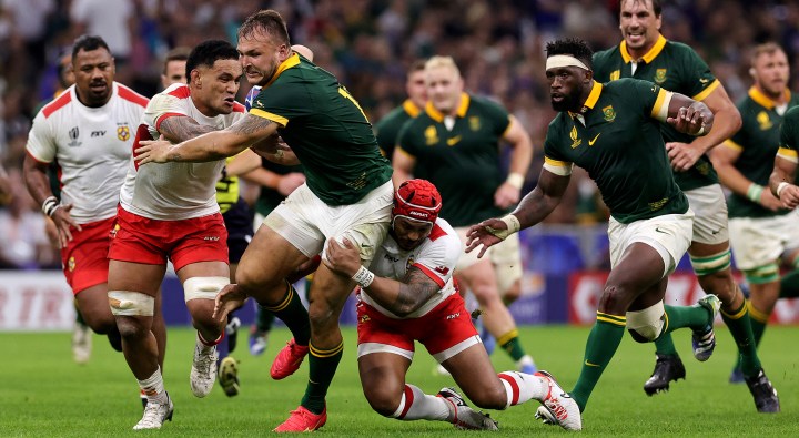 Boks win 10-try thriller against Tonga to all but secure Rugby World Cup quarterfinal spot
