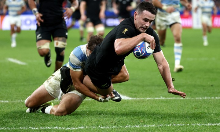 All Blacks march into Rugby World Cup final with ruthless Pumas culling