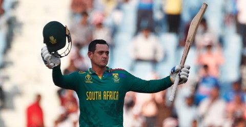 Another De Kock century powers Proteas to successive Cricket World Cup victory