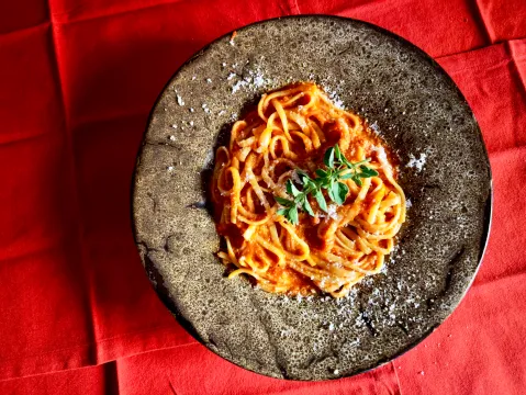 What’s cooking today: Linguine with Salsa Rossa