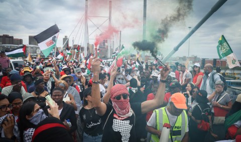 Joburg protesters, Palestinians