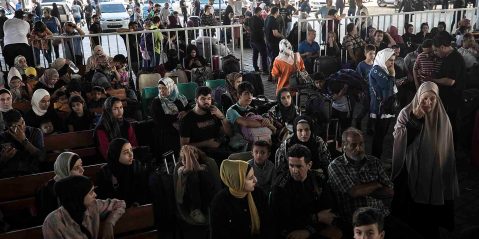 First group of US citizens depart Gaza; Israel strikes Jabalia refugee camp twice in 24 hours