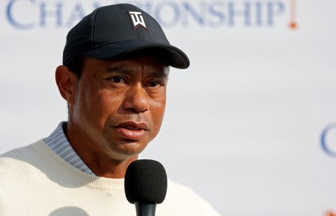 Tiger Woods back on course and critically active at centre of golf’s decision-making