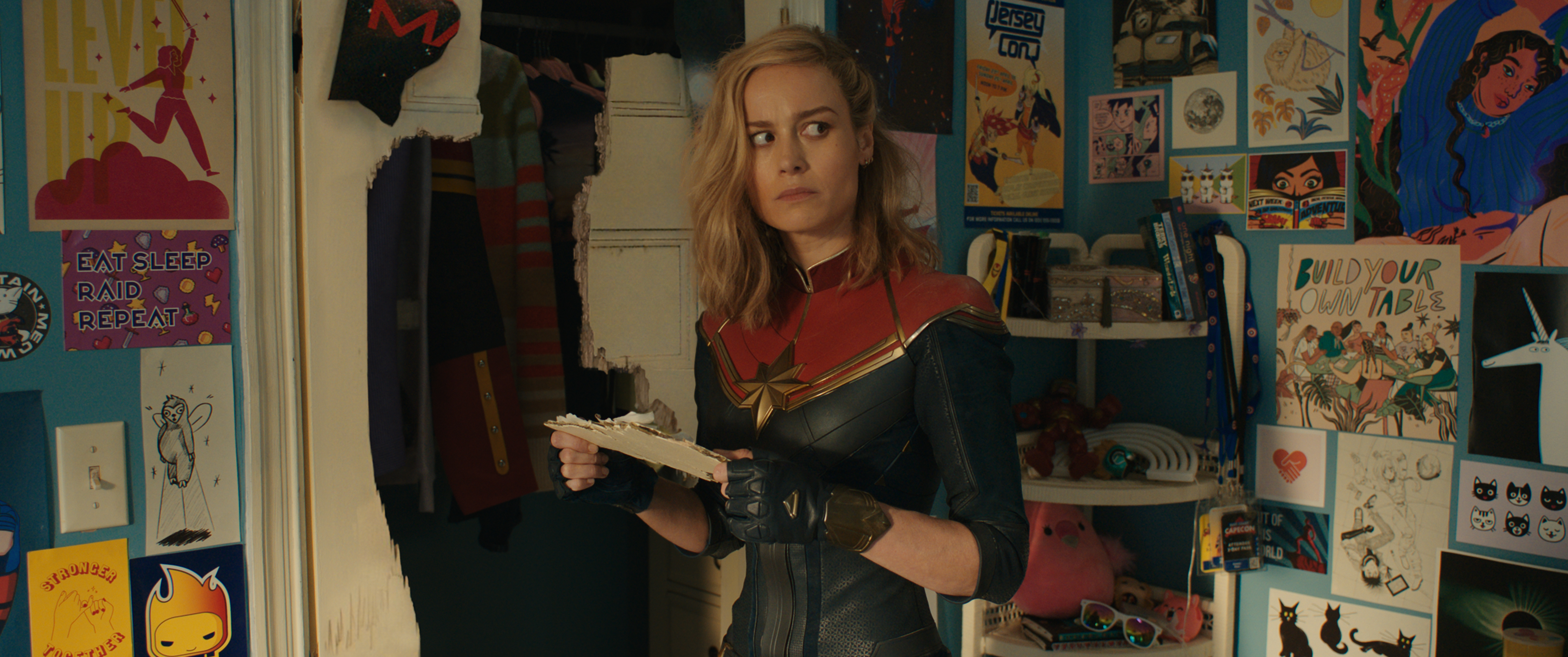 Brie Larson as Captain Marvel/Carol Danvers in Marvel Studios' THE MARVELS. Photo courtesy of Marvel Studios. © 2023 MARVEL.