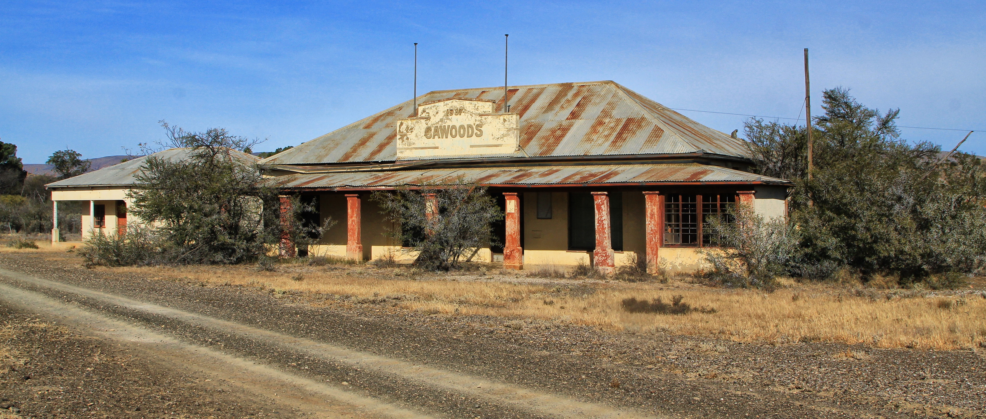 The old Cawood store at Mount Stewart Station, Karoo