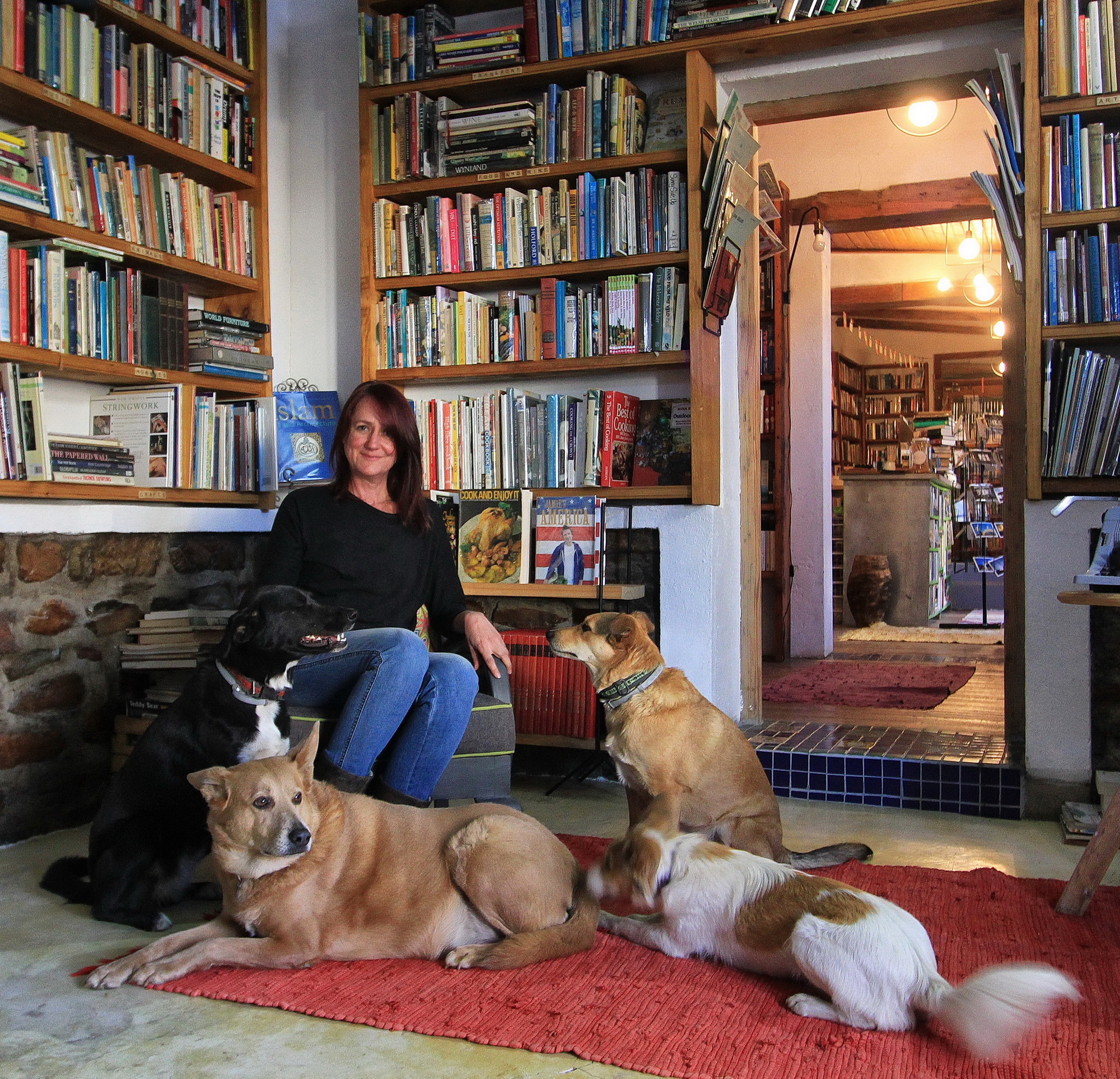 Victoria Nance, who runs the Dustcovers bookshop in Nieu-Bethesda, has advice for those who think they can move to a small town and remain anonymous hermits. Image: Chris Marais