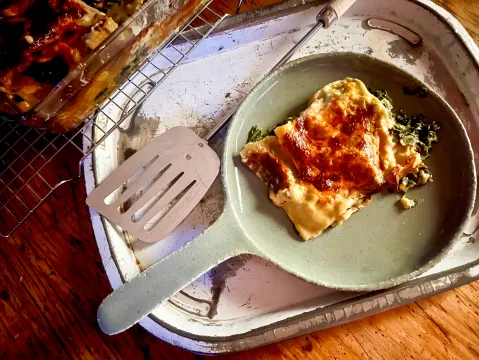 What’s cooking today: Spinach and feta lasagne